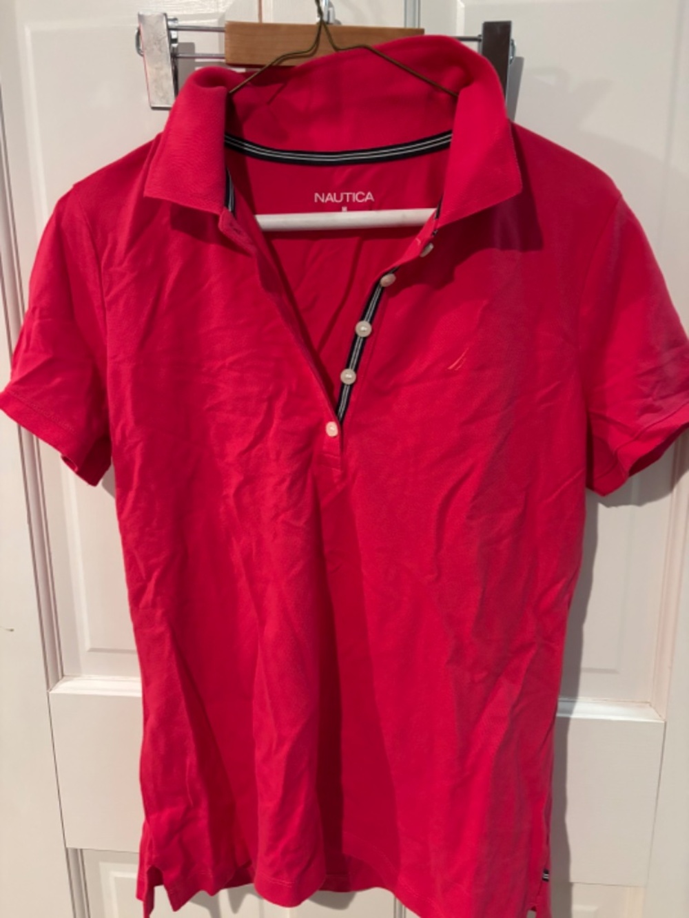 Nautica Hot Pink/Raspberry Polo Shirt Women's Size M